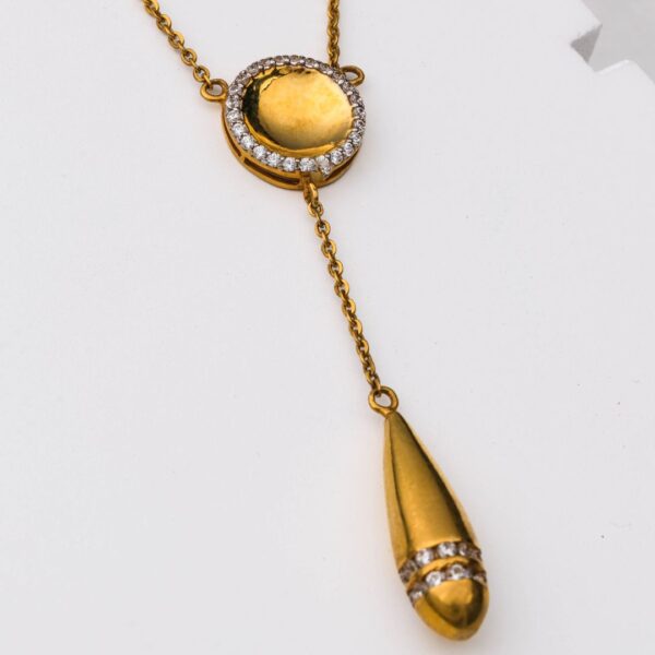 Adorable Shine of Droplet Gold Necklace