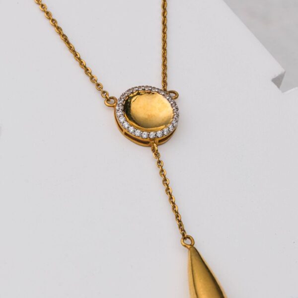 Adorable Shine of Droplet Gold Necklace