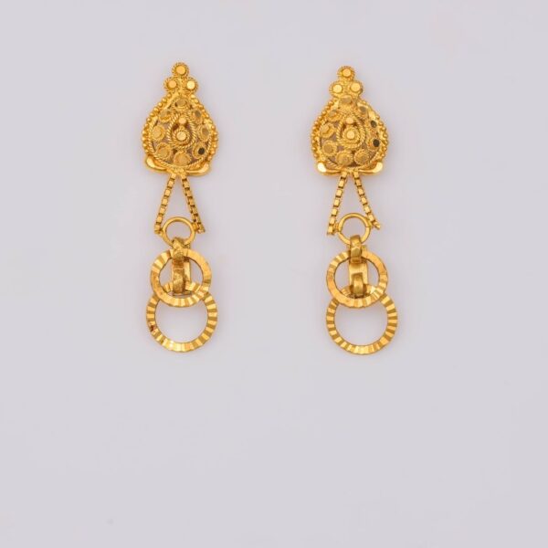 Dancing Ball Gold Long Earrings